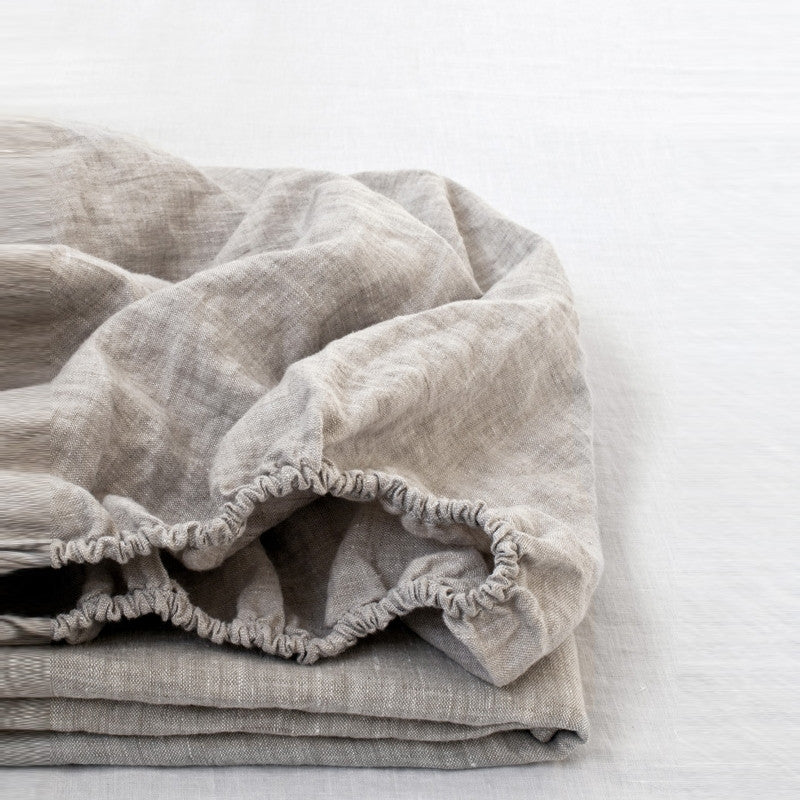 El Clot LuxeLinen Fitted Sheet - Breathable Stone Washed Linen