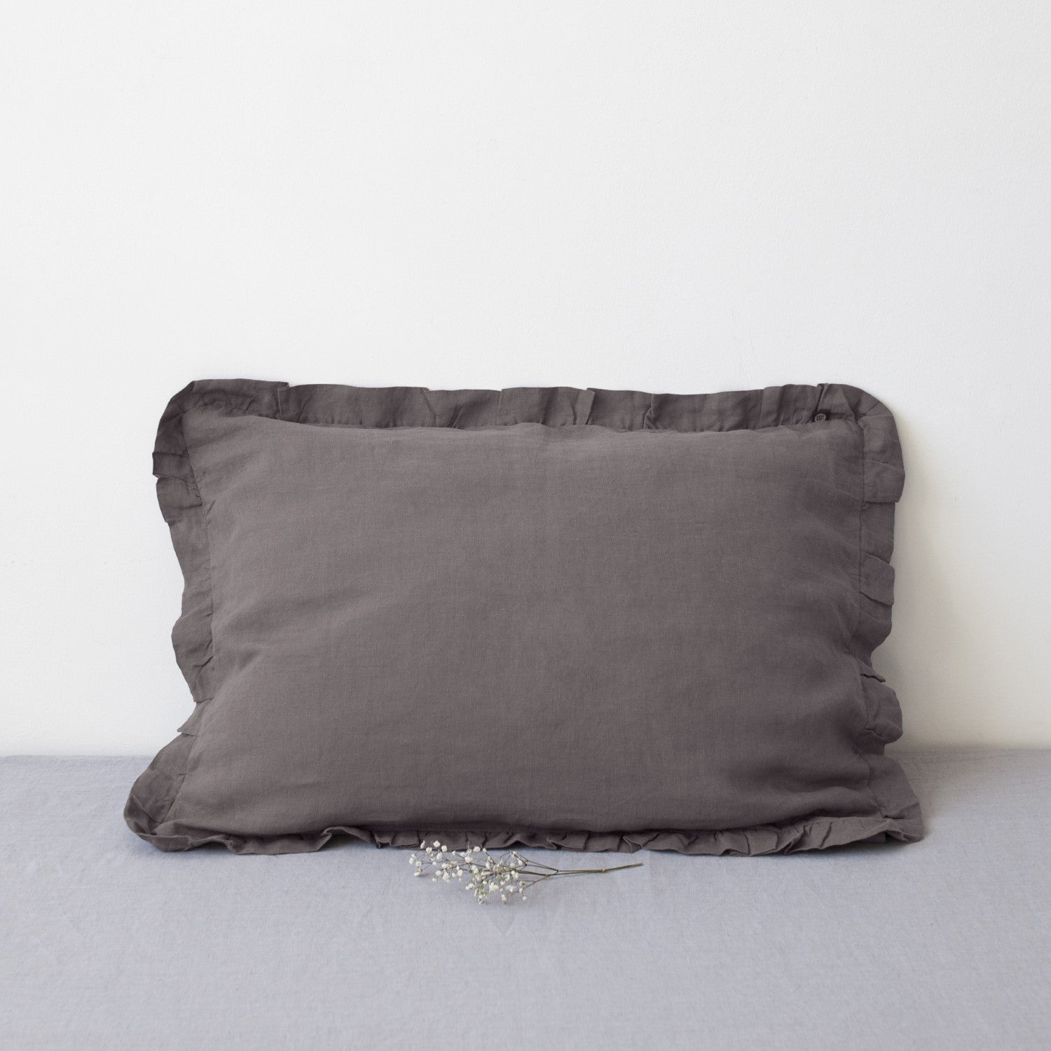 Almendralejo Enchantment Linen Pillowcase - Romantic Frilled Bedding Piece