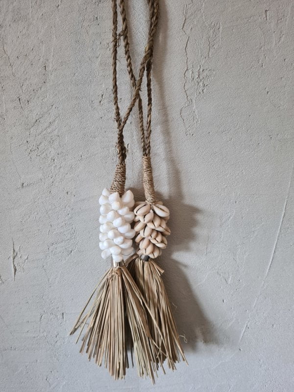 Baza Wooden Bead Tassel Ornament - Bohemian Wall Decor