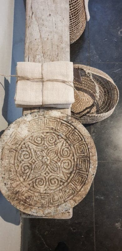 Adeje Circular Woven Basket - Handmade Rustic Decor