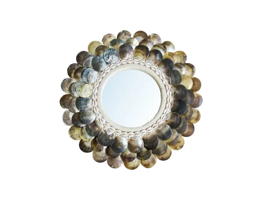 Calpe Coastal Charm - Cotton Shell Wall Mirror