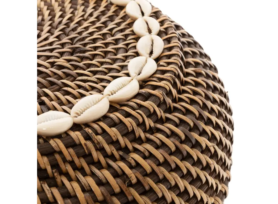 Mallorca Shell Storage Basket - Rattan Organizer