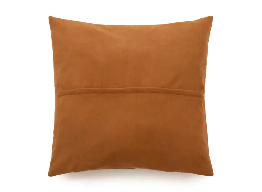 Calpe Chic Square Cushion - Leather & Fabric Pillow Cover