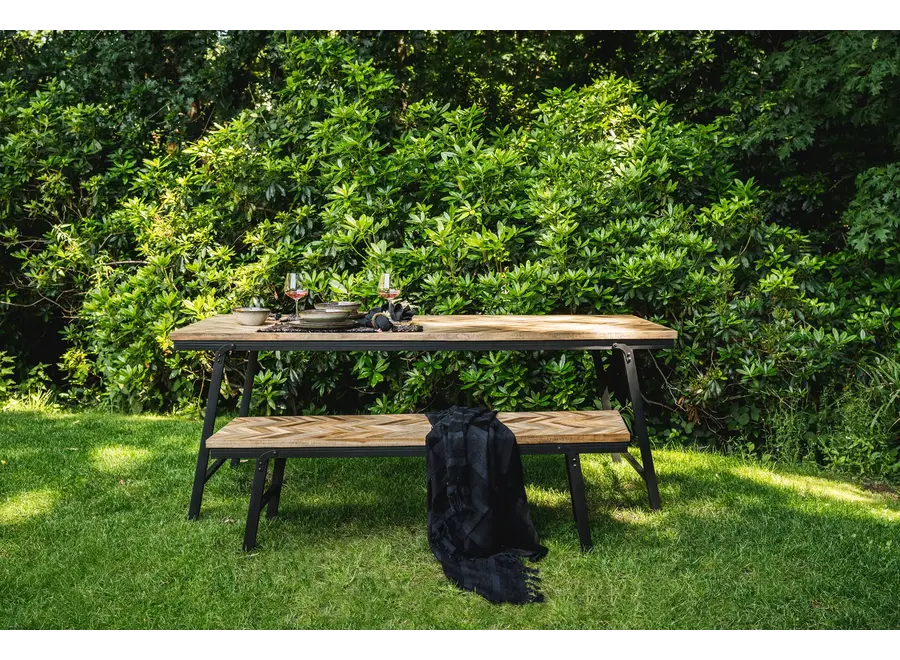 Albufera Teak Essence Bench - Foldable Wood Seating