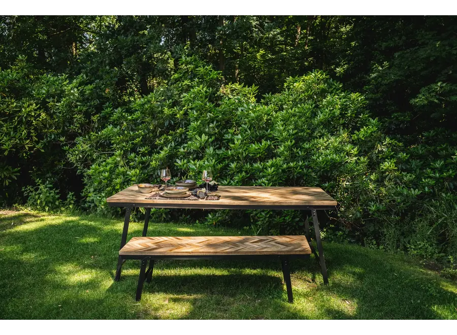 Albufera Teak Essence Bench - Foldable Wood Seating