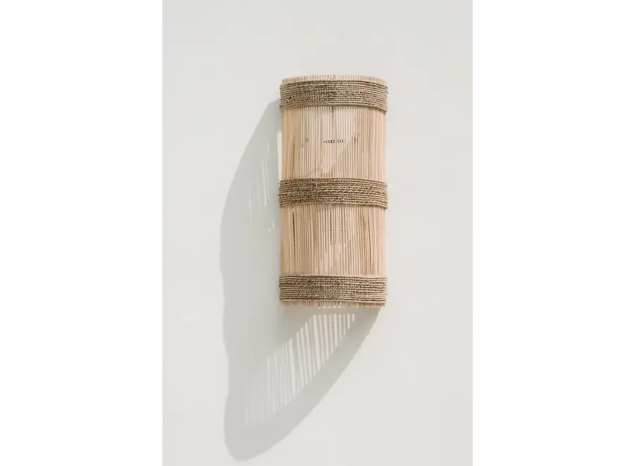 Cazorla Seagrass Glow - Rattan Wall Lamp