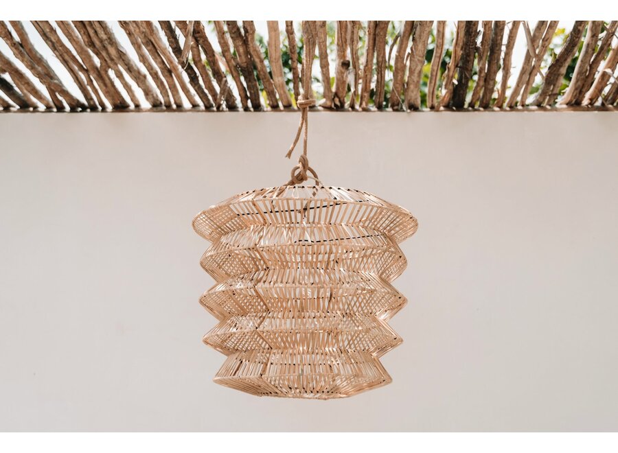 Zahara de la Sierra Rattan Pendant Light - Bohemian Rattan Pendant Light