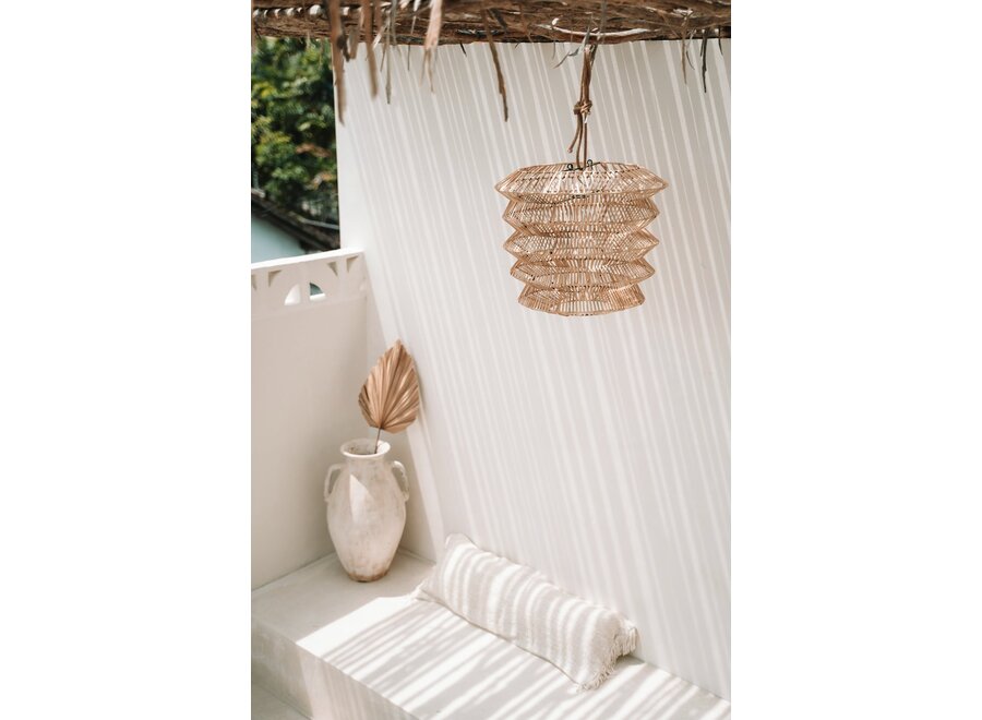 Zahara de la Sierra Rattan Pendant Light - Bohemian Rattan Pendant Light