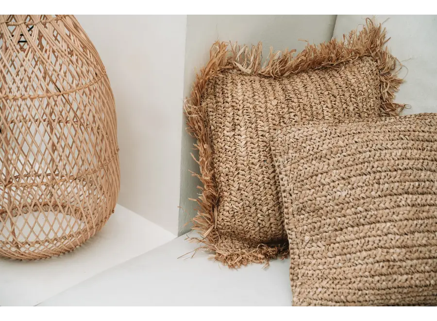 Mallorca Boho Pillow - Raffia Cushion