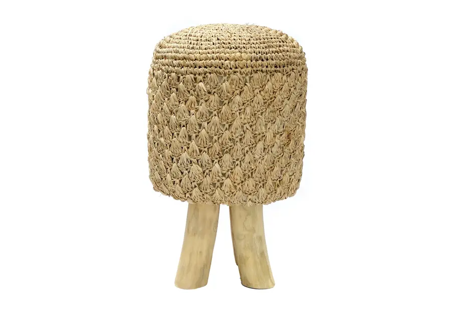 Martos Raffia Stool - Raffia Stool