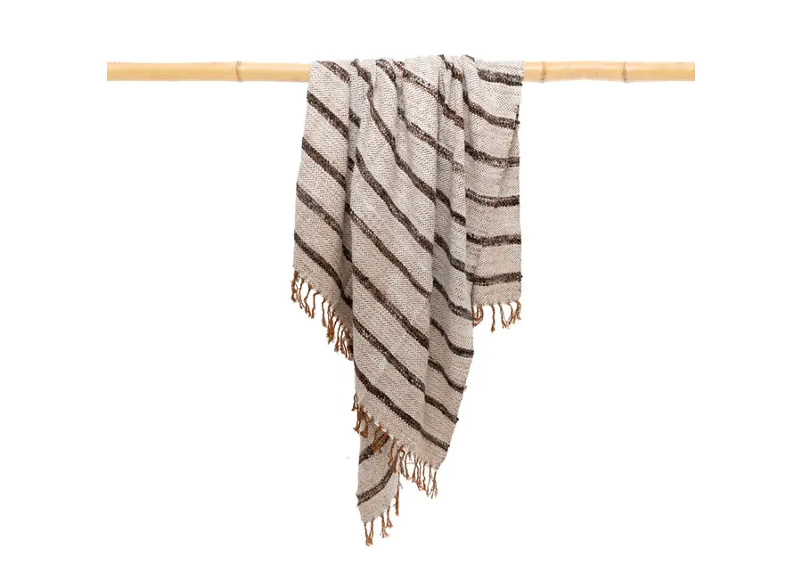 Cudillero Silk Throw - Handwoven Cotton Plaid