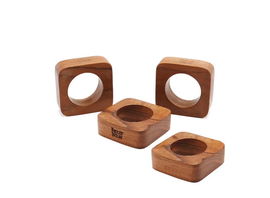 Cazorla Forest Charm Napkin Rings - Teak Root Napkin Rings