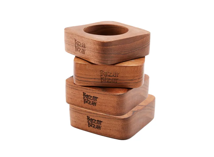 Cazorla Forest Charm Napkin Rings - Teak Root Napkin Rings