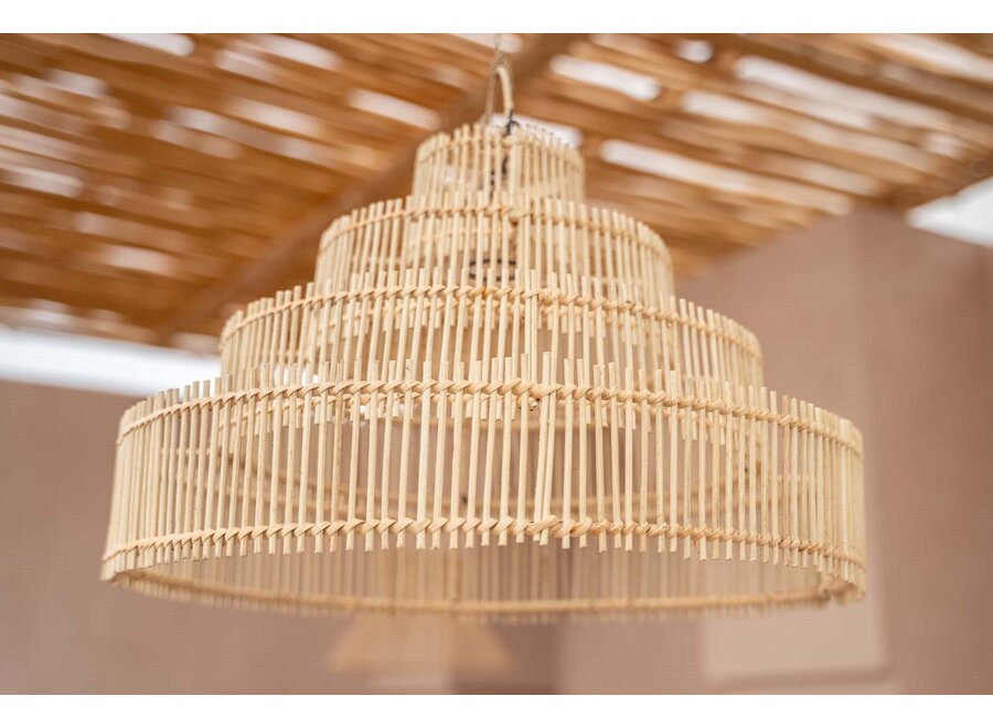 Alhambra Wedding Cake Light - Rattan Pendant Light