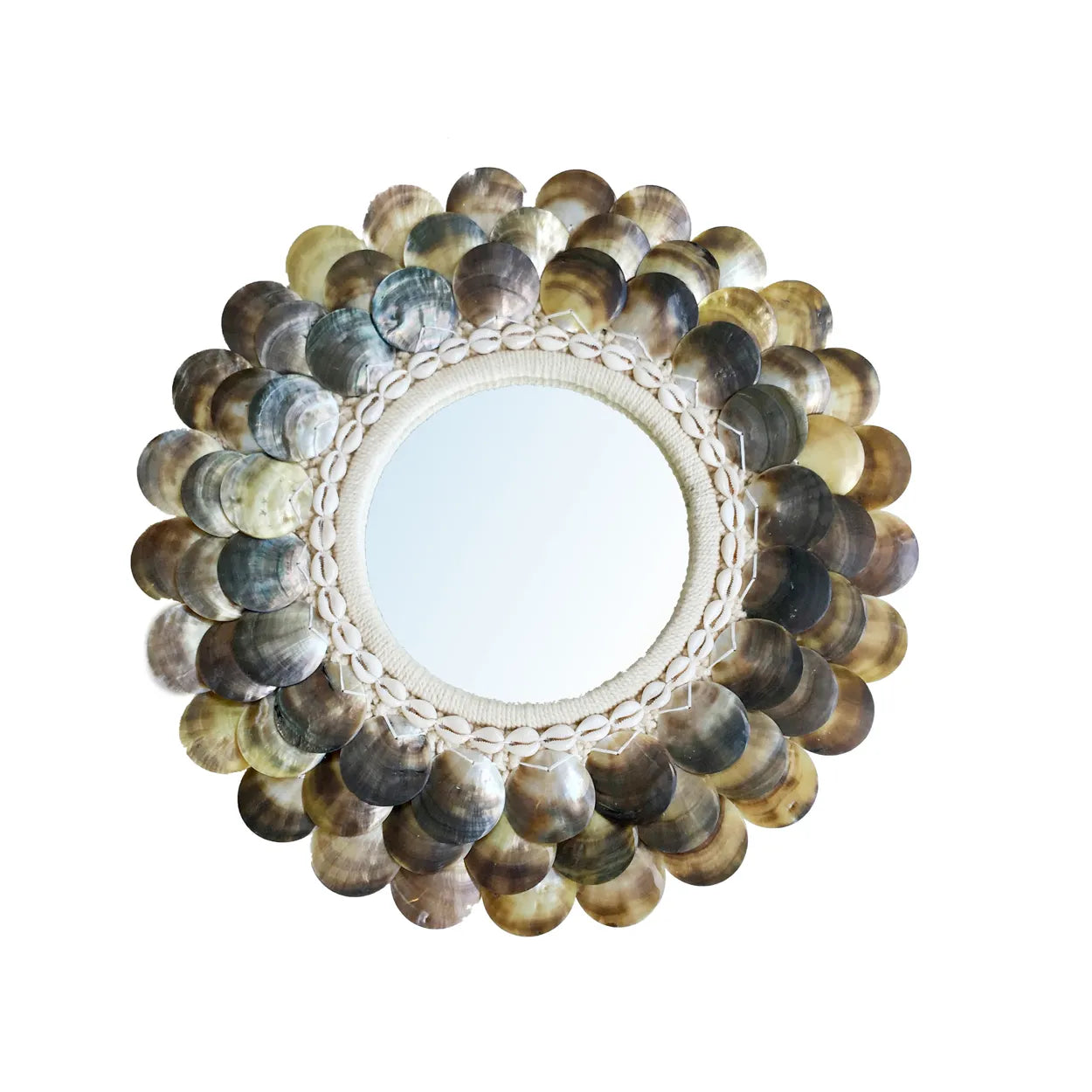 Calpe Coastal Charm - Cotton Shell Wall Mirror