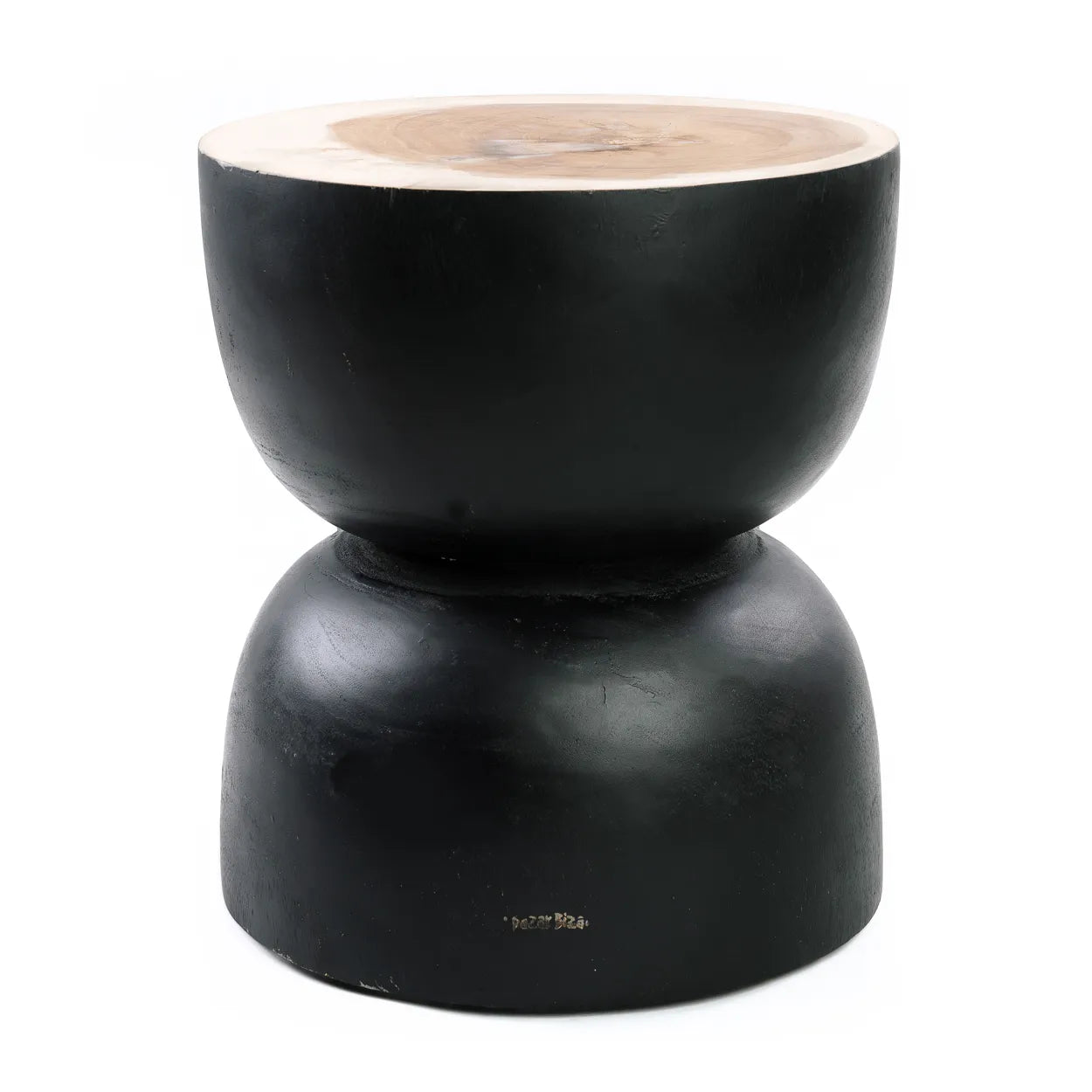 Albarracín Charcoal Stool - Suar Wood Stool