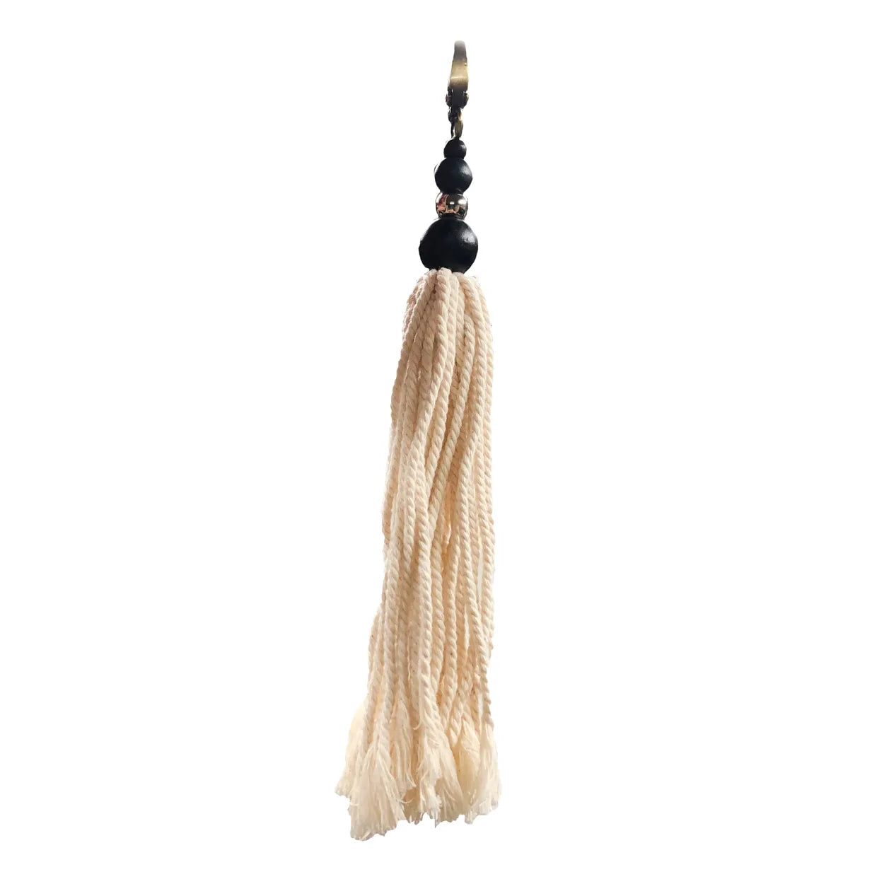 Cala Comte Boho Elegance Keychain - Cotton Fringe Clip